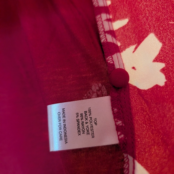 Fortune + Ivy V-Neck Pink Floral Blouse - Picture 4 of 6